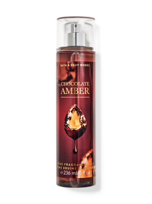 Bath & Body Works Chocolate Amber Fine Fragrance Body Mist Spray 8 oz