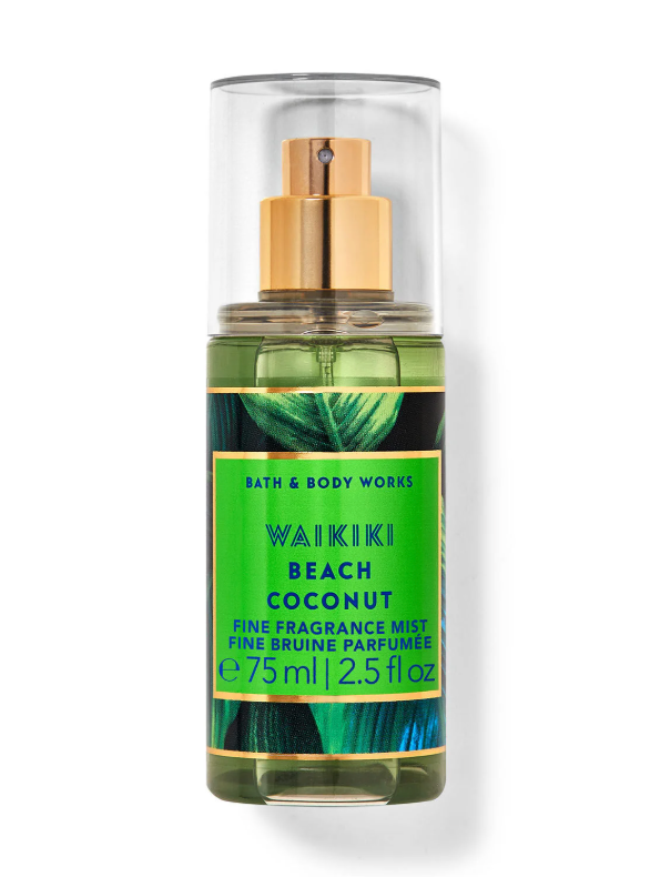 BATH & BODY WORKS WAIKIKI BEACH COCONUT FRAGRANCE MIST SPRAY TRAVEL SIZE image 0