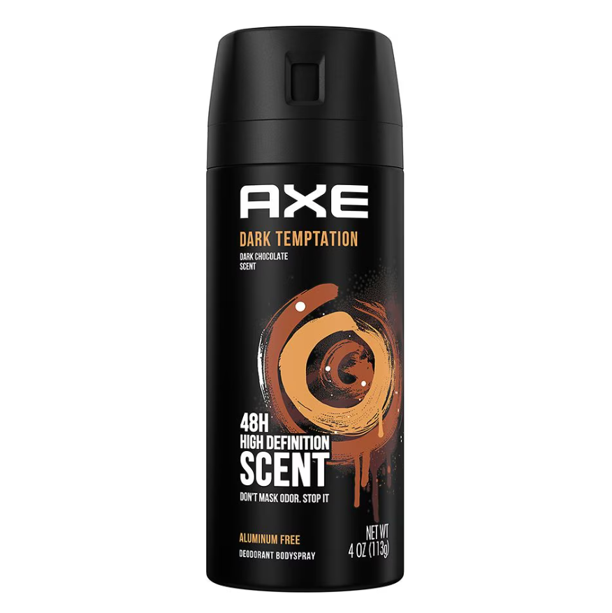 AXE Dark Temptation Men's Body Spray Deodorant Aluminum-Free, 4.0 oz image 0