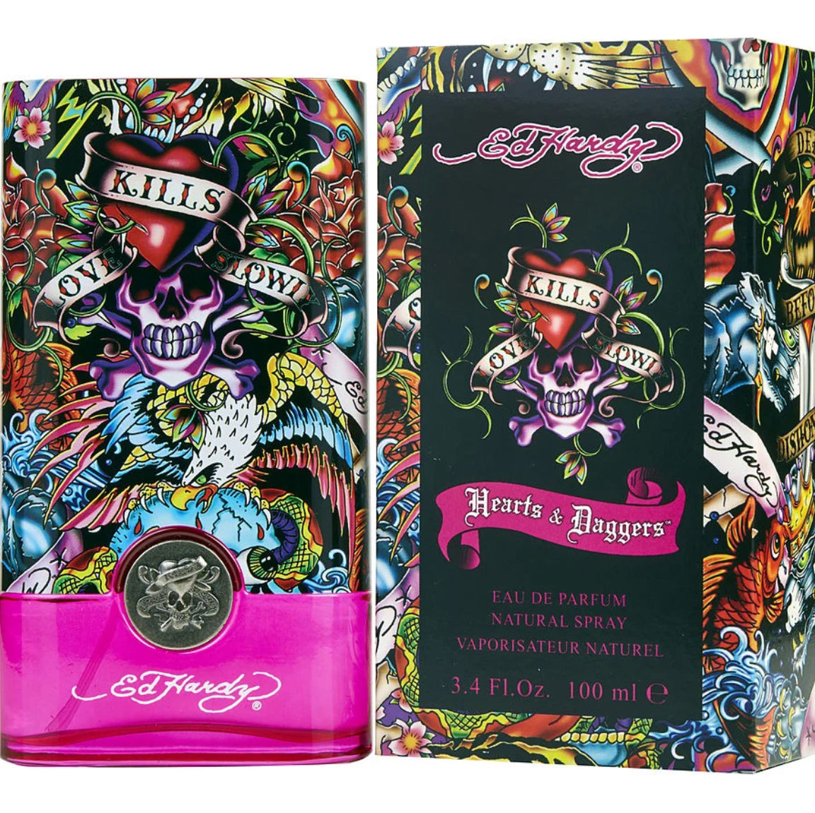 Ed Hardy Hearts & Daggers Women Eau De Parfum Spray 3.4 oz by Christian Audigier image 0