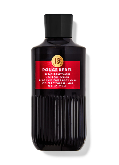Bath & Body Works Rouge Rebel Men's 3-in-1 Hair, Face & Body Wash (10 fl oz / 295 mL) image 0