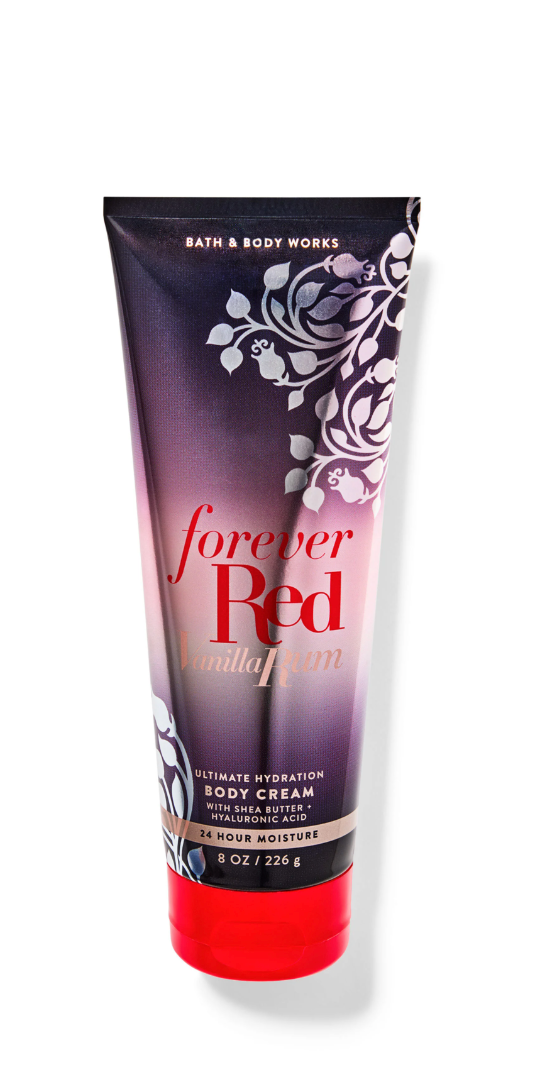 BATH & BODY WORKS FOREVER RED VANILLA RUM ULTIMATE HYDRATION BODY CREAM 8 OZ image 0