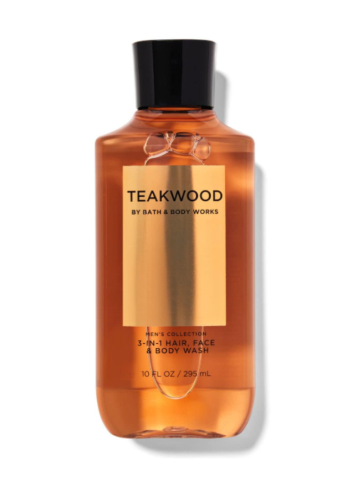 Bath & Body Works Teakwood Men’s 3‑in‑1 Hair, Face & Body Wash (10 fl oz / 295 ml) image 0