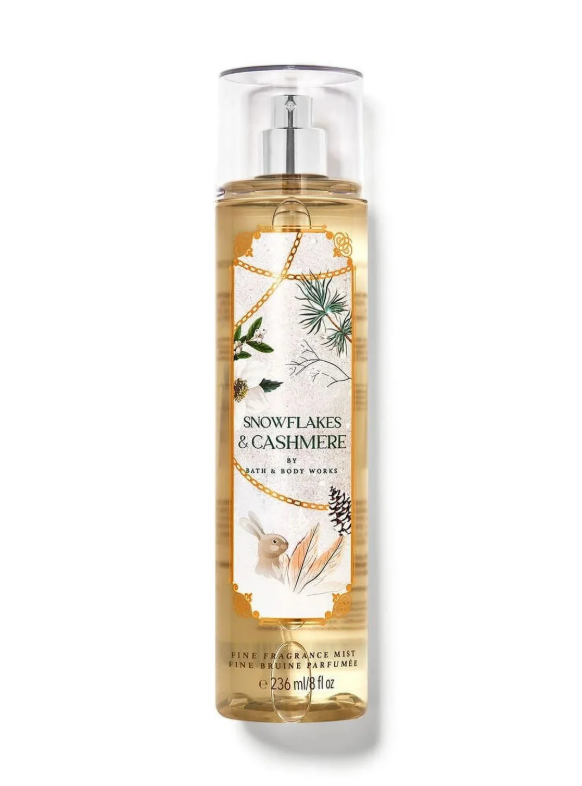 BATH & BODY WORKS SNOWFLAKES & CASHMERE BODY MIST FRAGRANCE SPRAY 8 FL OZ image 0