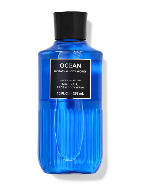 Bath & Body Works Ocean Men's 3-in-1 Hair, Face & Body Wash (10 fl oz / 295 mL) image 0