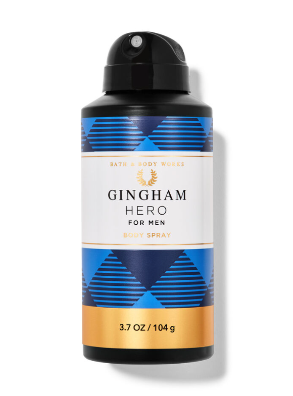 BATH & BODY WORKS GINGHAM HERO FOR MEN BODY SPRAY 3.7 OZ image 0