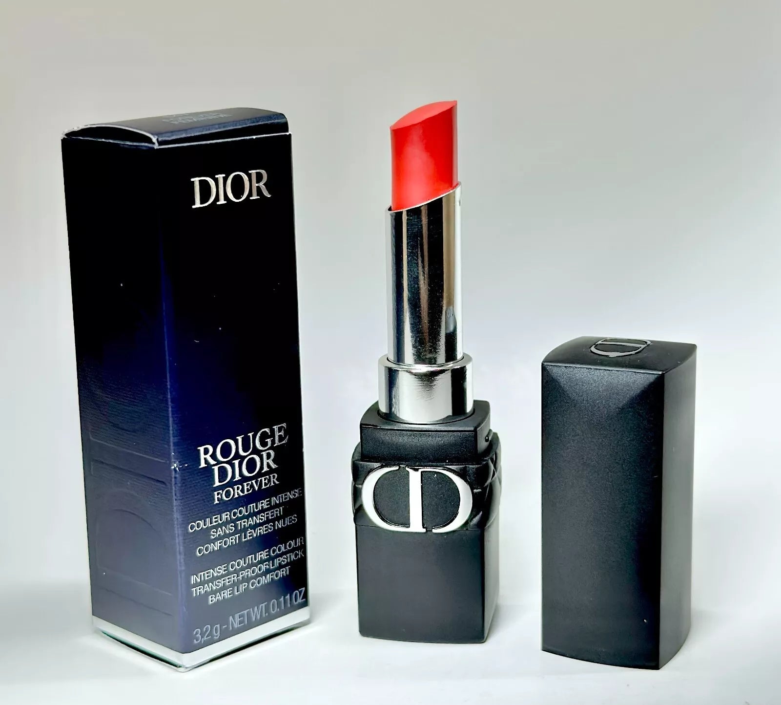 DIOR Rouge Dior Forever Transfer-Proof Lipstick in 999 FOREVER Dior .11oz29 image 0