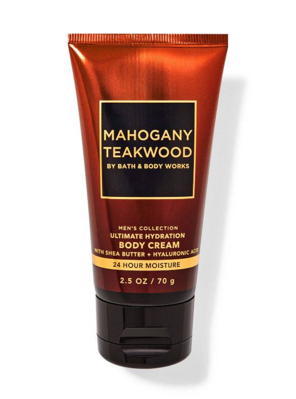 Bath & Body Works Mahogany Teakwood Men Travel-Size Body Cream (2.5 oz / 70 g) image 0