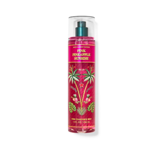 BATH & BODY WORKS COSTA RICA PINK PINEAPPLE SUNRISE BODY MIST SPRAY 8 FL OZ image 0