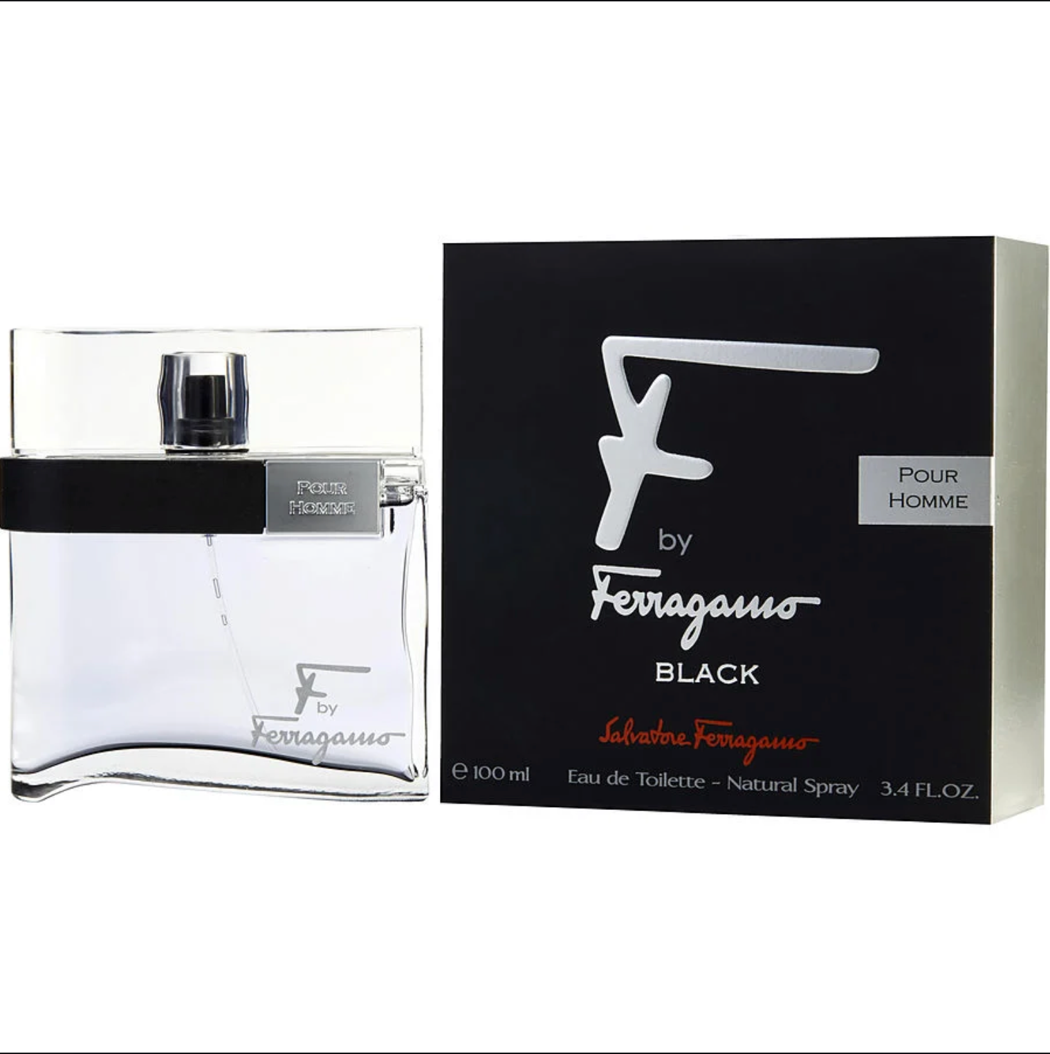 F By Ferragamo Pour Homme Black men Eau De Toilette Spray - 3.4oz/100ml image