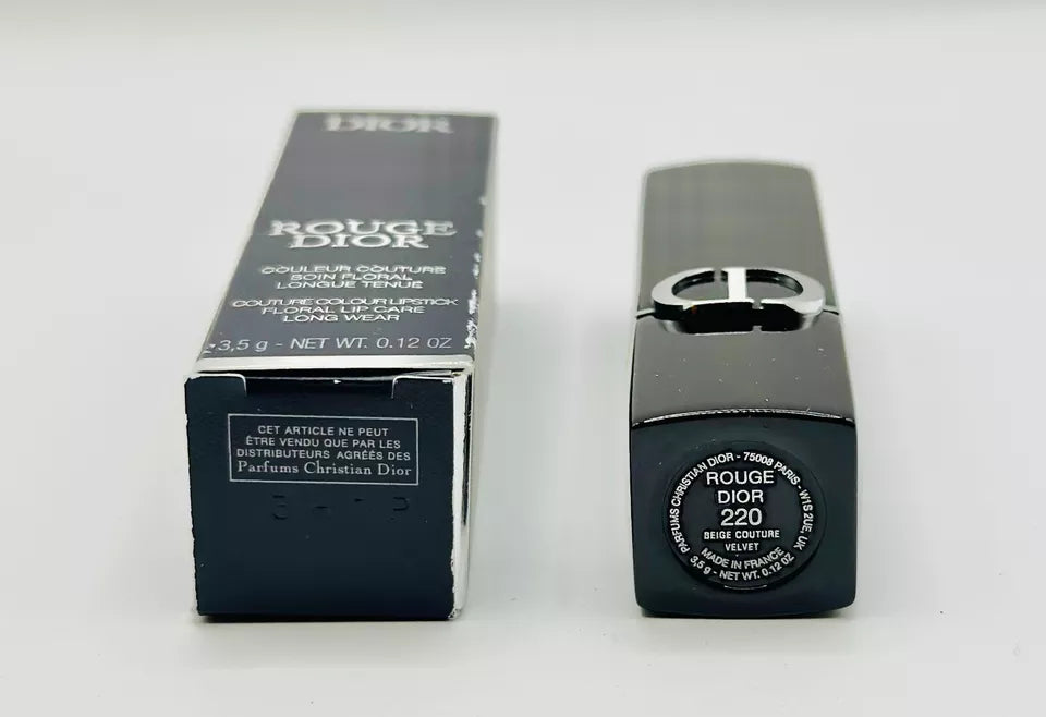 Dior- Rouge Dior Refillable Lipstick - #220 Beige Couture Velvet - 0.12 Oz - NIB image 1