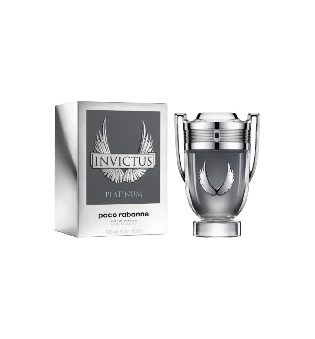 Invictus Platinum men Eau De Parfum Spray 3.4 oz By Paco Rabanne