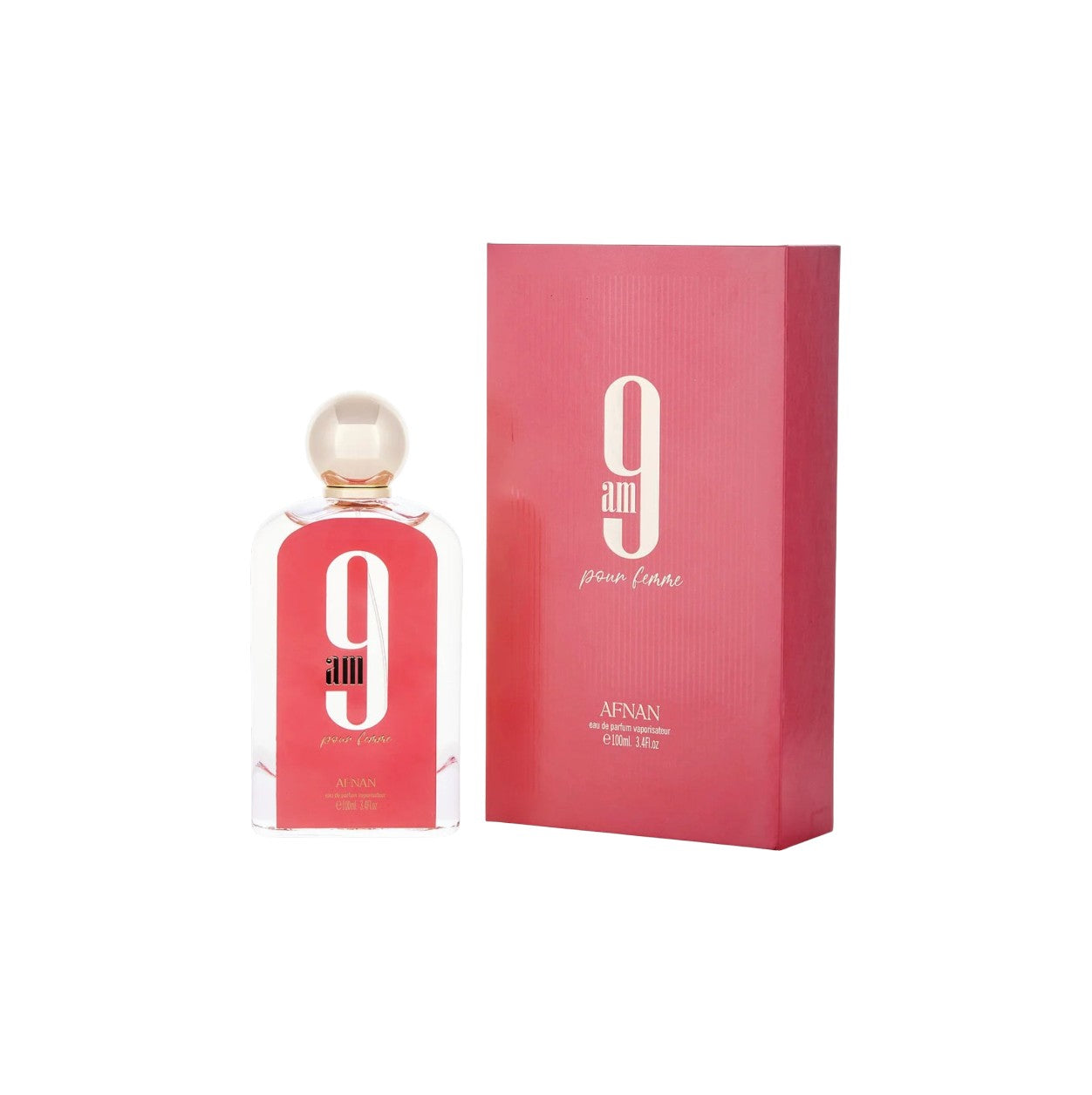 Afnan 9 AM Pour Femme Eau De Parfum For Women 3.4 oz