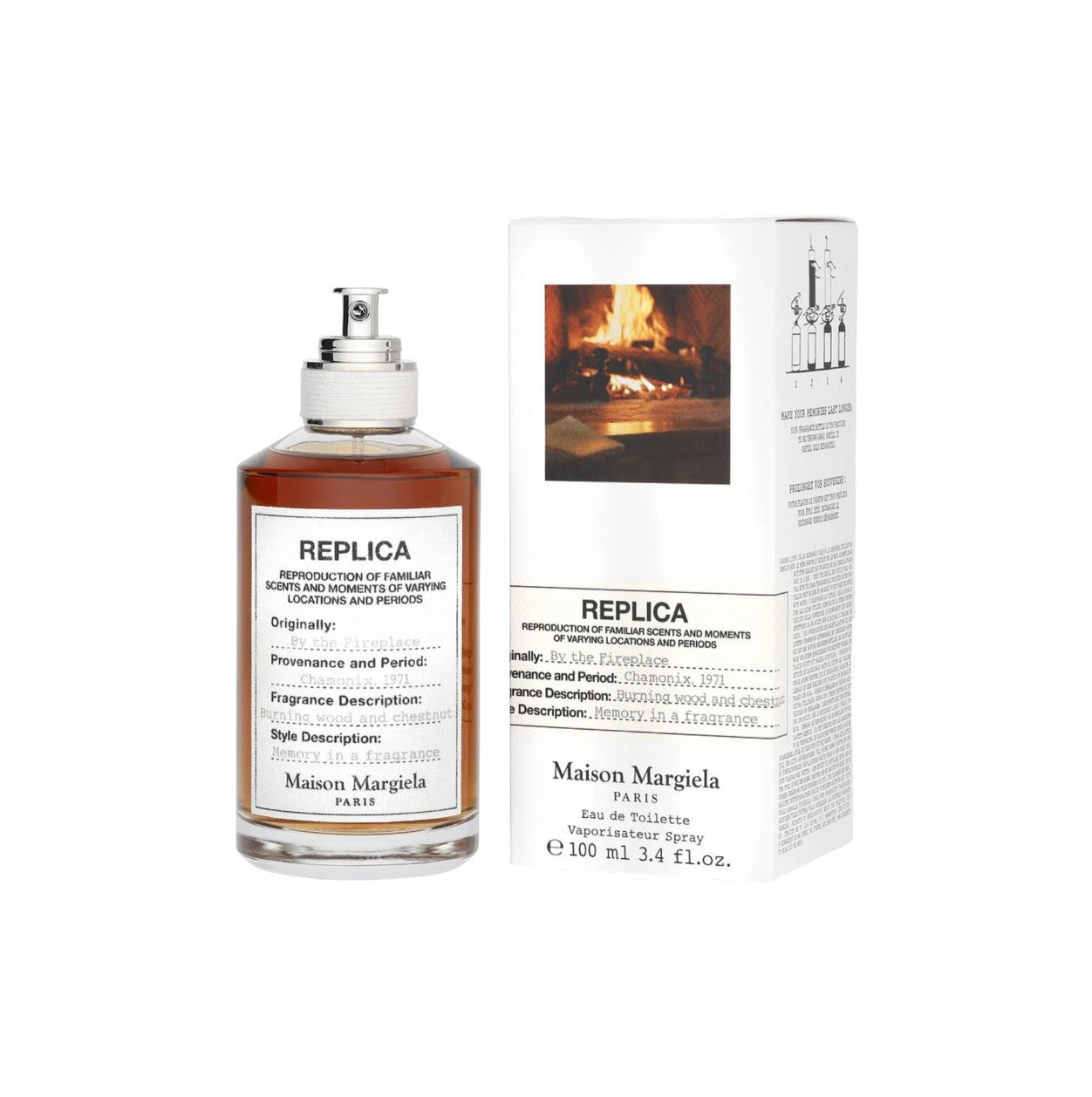 Replica By The Fireplace unisex Eau De Toilette Refillable Spray 3.4 oz