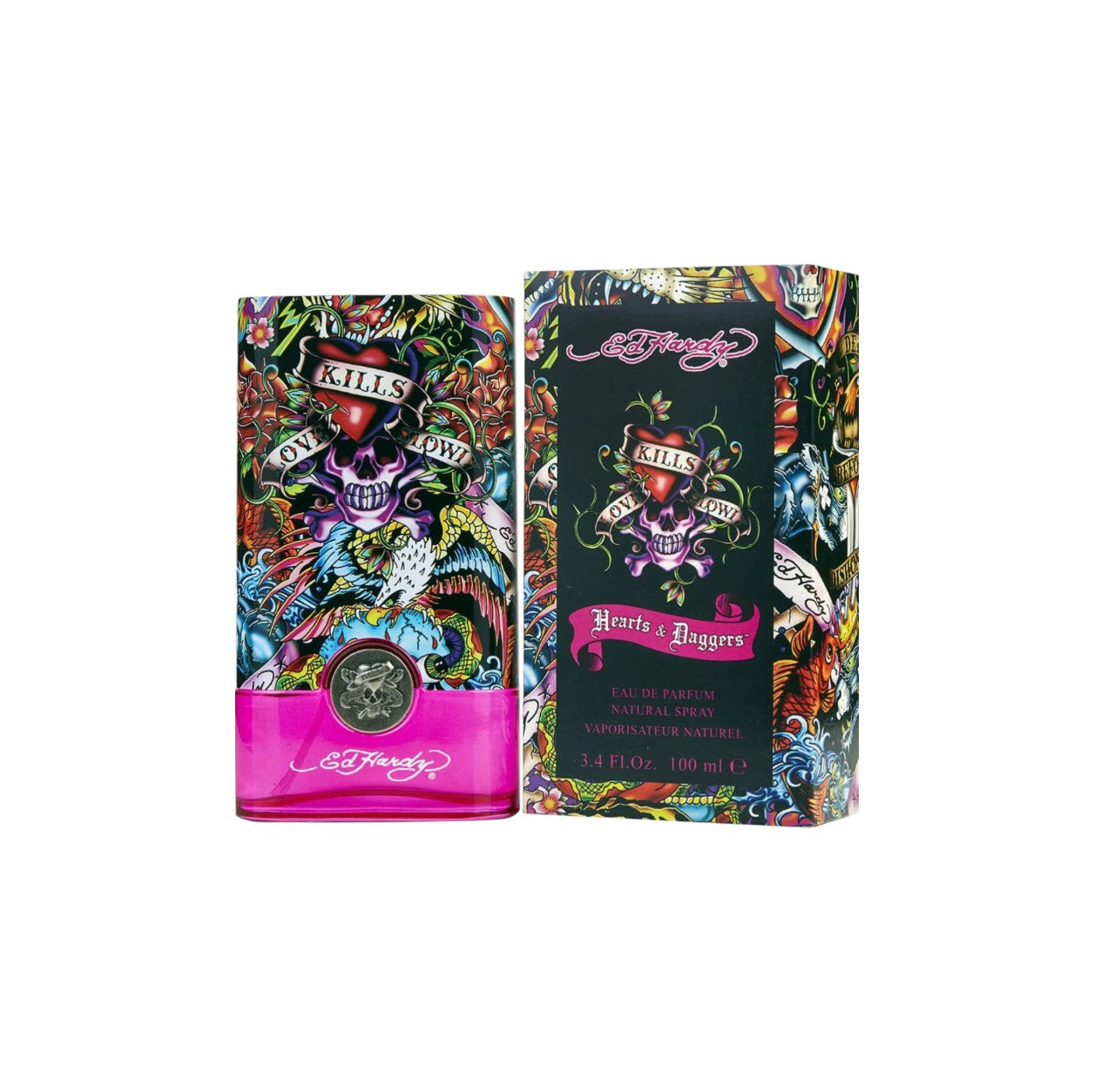 Ed Hardy Hearts & Daggers Women Eau De Parfum Spray 3.4 oz by Christian Audigier