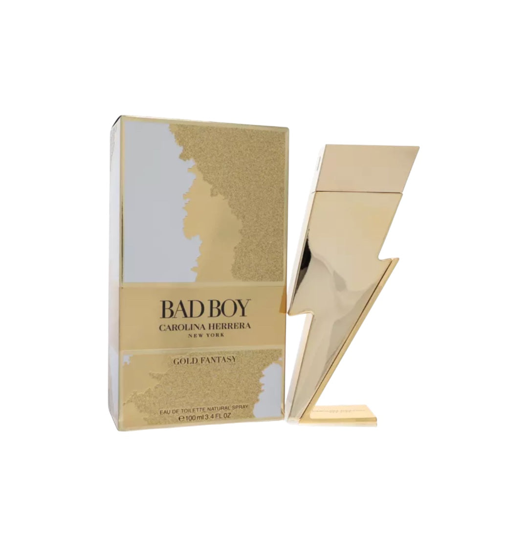 Bad Boy Gold Fantasy Cologne By Carolina Herrera for Men 3.4oz