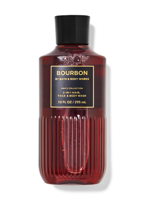 Bath & Body Works Bourbon Men's 3-in-1 Hair, Face & Body Wash (10 fl oz / 295 mL) image 0
