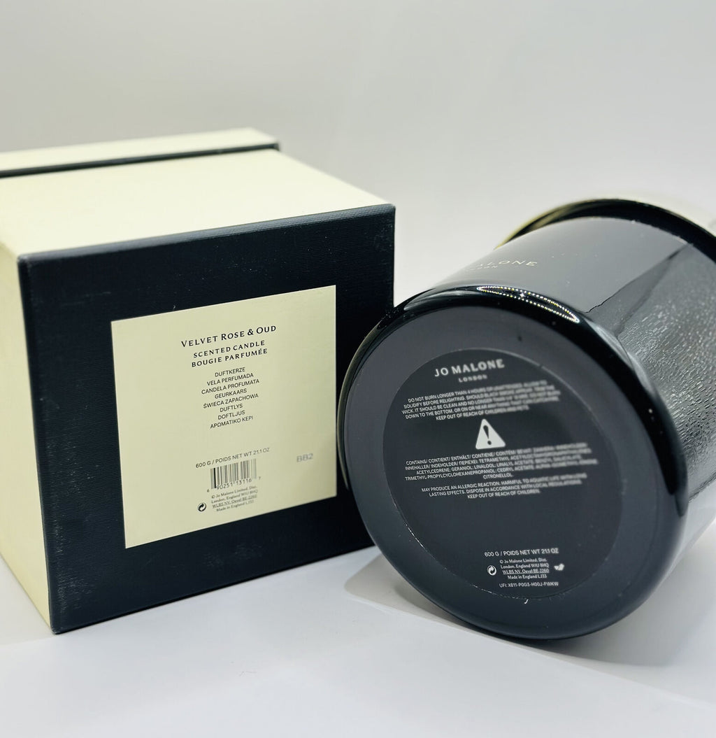 Jo Malone London Velvet Rose & Oud Deluxe Large Candle 90 Hours Burn 21.1 oz image 1