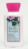 Bath Body Works HELLO BEAUTIFUL Travel Size Mini Lotion Cream image 0
