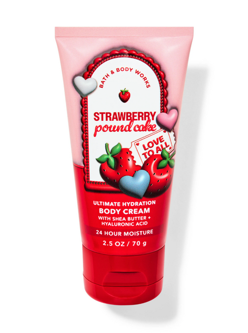 Bath & Body Works Strawberry Pound Cake Travel-Size Body Cream (2.5 oz / 70 g) image 0