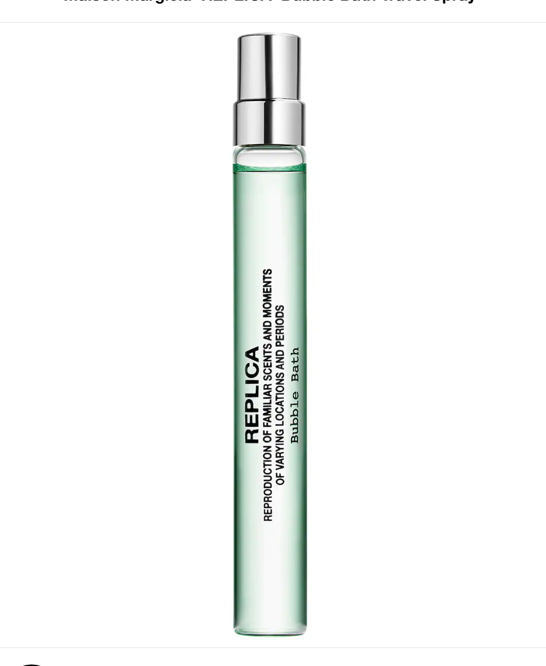 Maison Margiela 'REPLICA' Bubble Bath Travel Spray .33oz image 0