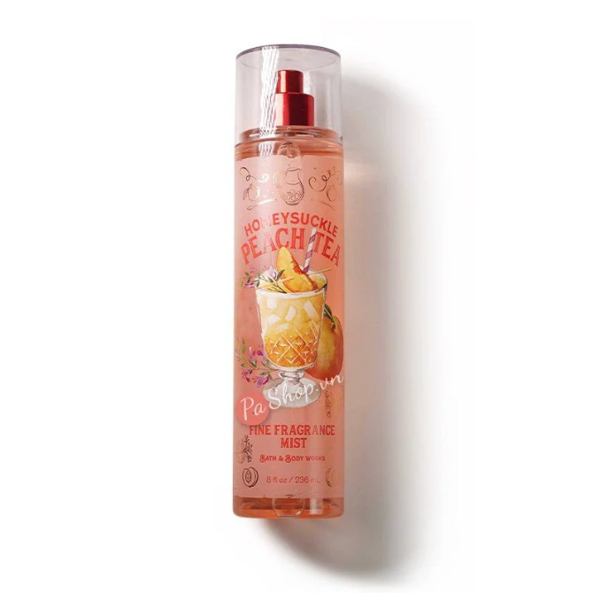 BATH & BODY WORKS HONEYSUCKLE PEACH TEA FINE FRAGRANCE MIST 8 oz image 0