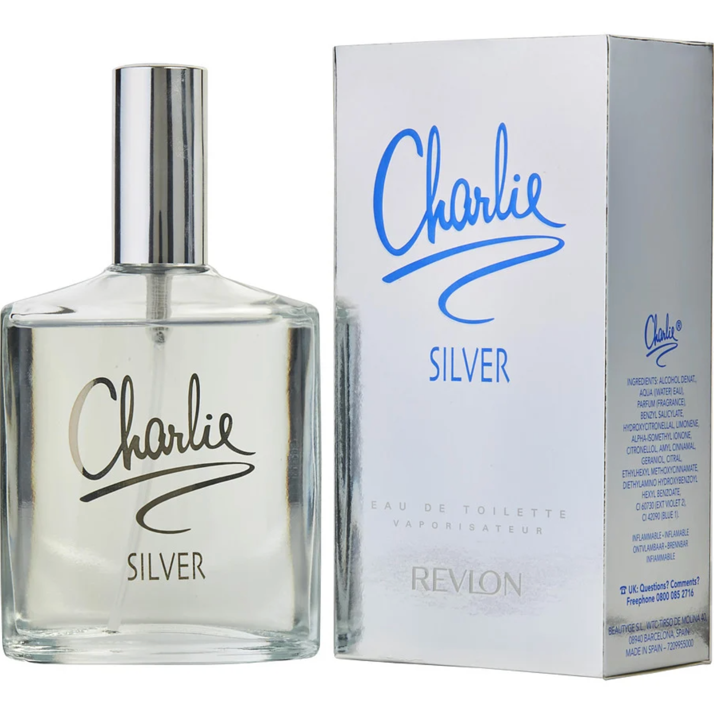 Charlie Silver women Eau De Toilette Spray 3.4 oz image 0