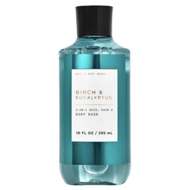 Bath & Body Works Birch & Eucalyptus Men's 3-in-1 Hair, Face & Body Wash (10 fl oz / 295 ml) image 0