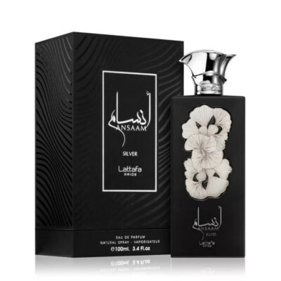 Lattafa Ansaam Silver Eau De Parfum Spray for Unisex, 3.4 oz