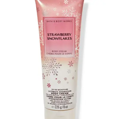 STRAWBERRY SNOWFLAKES Body Cream by BATH & BODY WORKS / 8oz