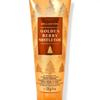GOLDEN BERRY MISTLETOE Body Cream by BATH & BODY WORKS / 8oz