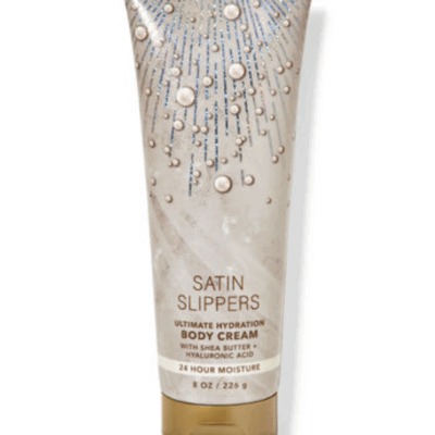 Bath & Body Works Satin Slippers Ultimate Hydration Body Cream Full 8 oz
