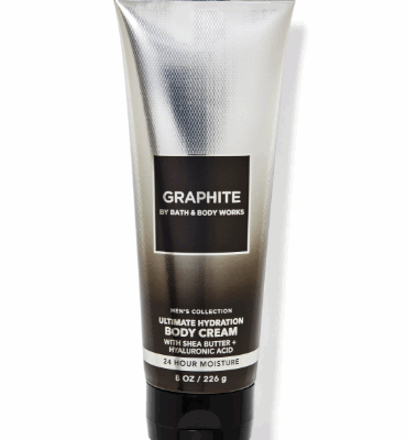 Bath and Body Works Graphite for Men Ultra Shea Body Cream Moisturizing Lotion 8 ounces