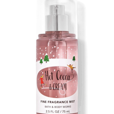 Hot cocoa and cream bath and body works travel spray 3oz/ 88 ml