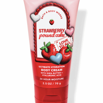 Bath & Body Works Strawberry Pound Cake Travel-Size Body Cream (2.5 oz / 70 g)