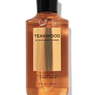 Bath & Body Works Teakwood Men’s 3‑in‑1 Hair, Face & Body Wash (10 fl oz / 295 ml)