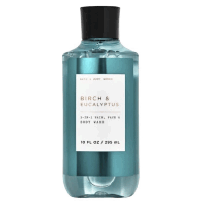Bath & Body Works Birch & Eucalyptus Men's 3-in-1 Hair, Face & Body Wash (10 fl oz / 295 ml)