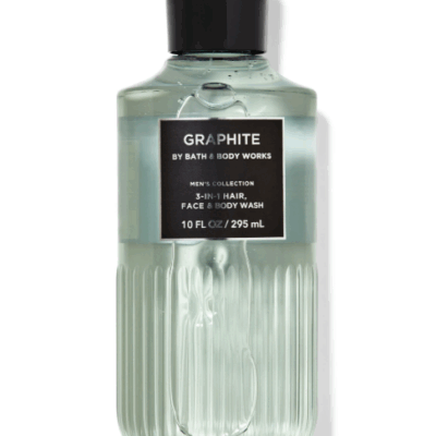 Bath & Body Works Graphite Men's 3-in-1 Hair, Face & Body Wash (10 oz / 295 ml)