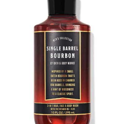 Bath & Body Works Single Barrel Bourbon Men's 3-in-1 Hair, Face & Body Wash (10 oz / 300 ml)